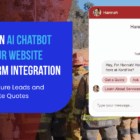 An example of a business website using an AI chatbot for WordPress with OpenAI to capture lead information accurately.