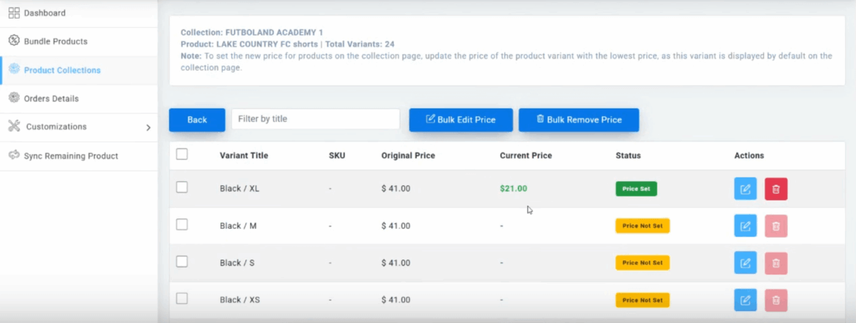 price mapping 1